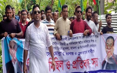 চেয়ারম্যানের অপসারণ দাবিতে বিক্ষোভ