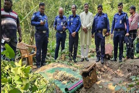 ফরিদপুরে বাঁশ বাগান থেকে ৩৪০টি গুলি উদ্ধার
