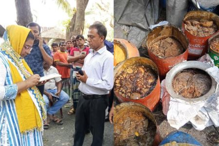 কোটালীপাড়া ভেজাল গুড় তৈরীর অপরাধে এক ব্যক্তির ৫০ হাজার টাকা জরিমানা