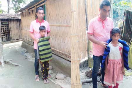 ফরিদপুরে অসহায় শীতার্তদের পাশে মানবতার ফেরিওয়ালা সুমন রাফি