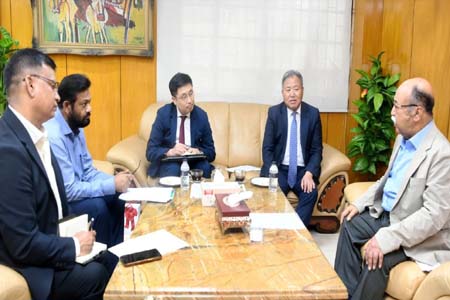 শিল্পমন্ত্রীর সাথে দক্ষিণ কোরিয়ার রাষ্ট্রদূতের সাক্ষাৎ