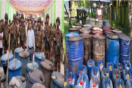 অবৈধ মজুতকৃত জ্বালানি তেল উদ্ধার