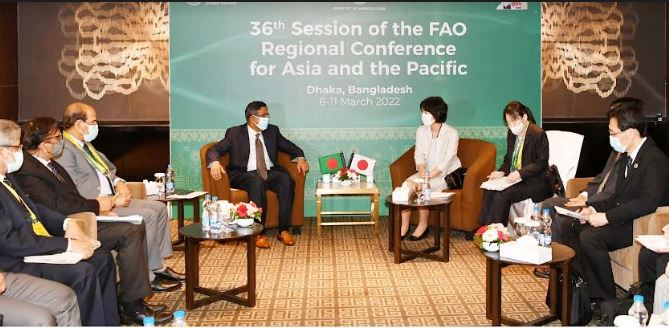 তিনদেশের কৃষিমন্ত্রীর সাথে আব্দুর রাজ্জাকের বৈঠক