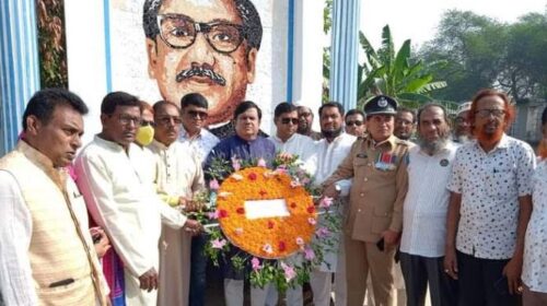 সালথায় বঙ্গবন্ধু শেখ মুজিবুর রহমান এঁর জন্মবার্ষিকী পালিত