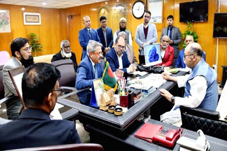 শিল্পমন্ত্রীর সাথে টেরি টাওয়েল ও লিনেন অ্যাসোসিয়েশনের নেতৃবৃন্দের সাক্ষাৎ