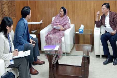 বেসামরিক বিমান পরিবহন ও পর্যটন মন্ত্রীর সঙ্গে বাংলাদেশে জাইকার চিফ রিপ্রেজেন্টেটিভের সাক্ষাৎ