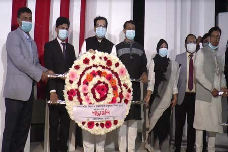 যশোরে প্রথম প্রহরে শহীদদের প্রতি শ্রদ্ধার্ঘ নিবেদন
