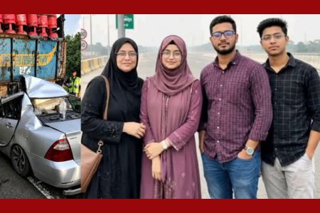 ভাঙ্গায় ট্রাক-প্রাইভেটকার সংঘর্ষে ঝিকরগাছার একই পরিবারের ৪ জনসহ নিহত ৫