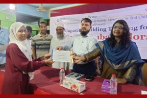 বাল্যবিবাহ প্রতিরোধে ঝিনাইদহে ব্র্যান্ড অ্যাম্বাসেডরদের প্রশিক্ষণ