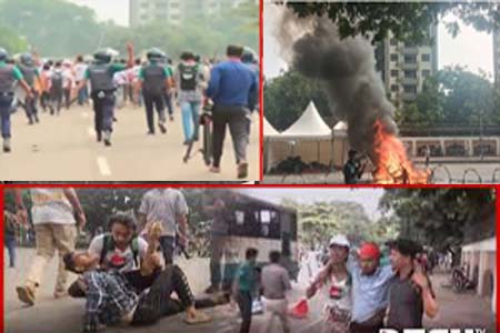 জুলাই যোদ্ধাদের লাঠিচার্জ