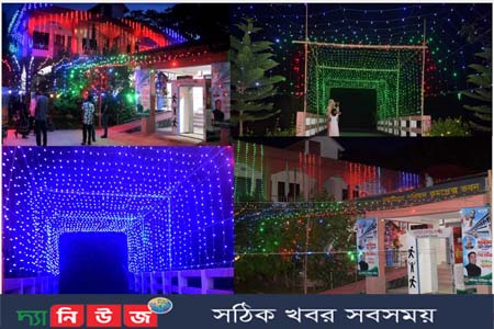 পদ্মা সেতুর উদ্বোধনকে স্মরনীয় করে রাখতে বর্ণিল আলোকসজ্জা