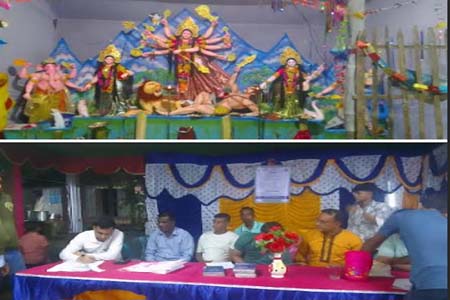 মন্দির পরিদর্শন করলেন উপজেলা কৃষি অফিসার