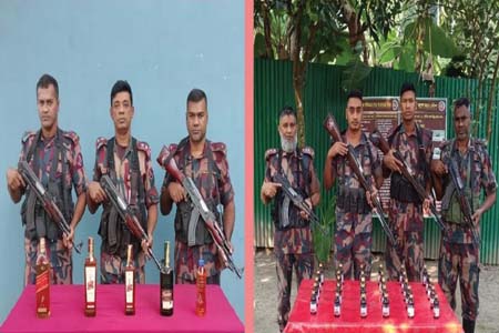 বিজিবির অভিযানে মাদকদ্রব্য ও চোরাচালান পণ্য আটক 