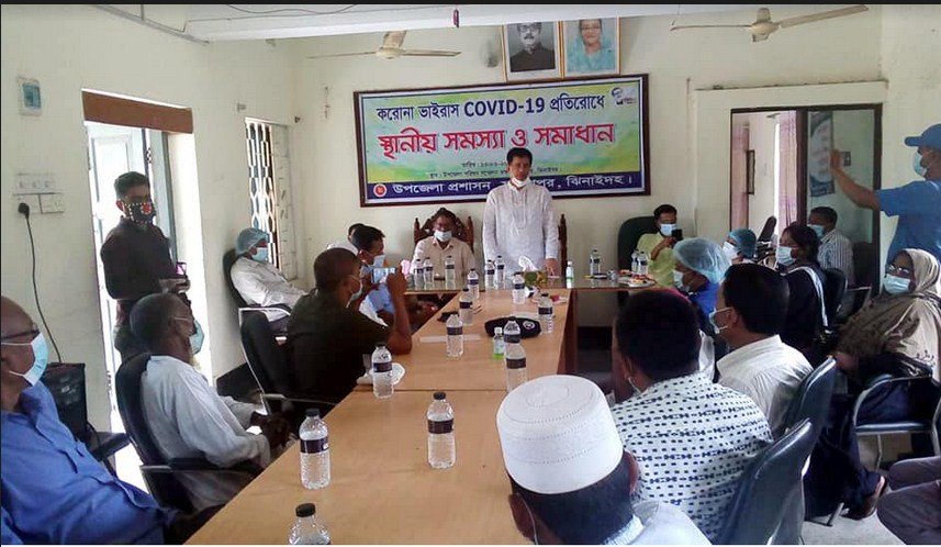 মহেশপুরে করোনা ভাইরাস প্রতিরোধে স্থানীয় সমস্যা সমাধান বিষয়ক আলোচনা