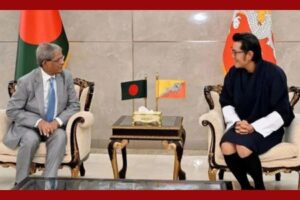 ঢাকায় সংক্ষিপ্ত যাত্রাবিরতিতে ভুটানের রাজা,বঙ্গভবনে রাষ্ট্রপতির সাথে সৌজন্য সাক্ষাৎ