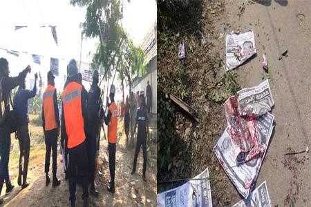 টেঁটা-বল্লম নিয়ে সংঘর্ষ