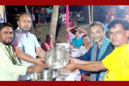 মধুখালীতে চৈত্র পূজার অংশ হিসেবে ঐতিহ্যবাহী ‘নীল নাচ’ ও শ্মশান কালীপুজা অনুষ্ঠিত