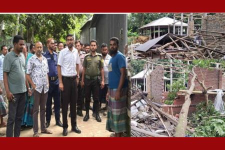 মধুখালীতে অবৈধ স্থাপনা উচ্ছেদ অভিযান পরিচালনা করেন উপজেলা সহকারী কমিশনার