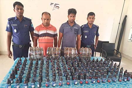 নগরকান্দায় ফেনসিডিলসহ দুই যুবক গ্রেফতার