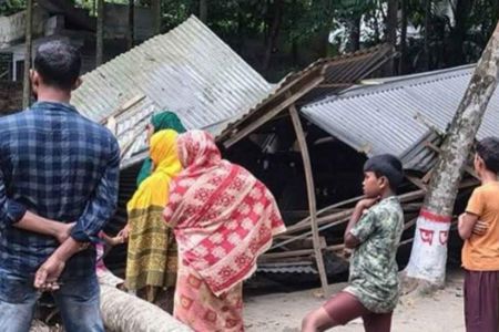 নড়াইলে ক্লাস চলাকালে শ্রেণিকক্ষের ওপরে ভেঙে পড়ল গাছ, আহত ২