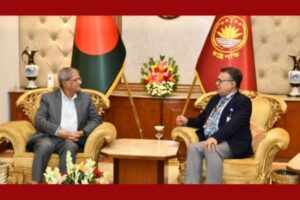 রাষ্ট্রপতির সঙ্গে জাতীয় বিশ্ববিদ্যালয়ের ভিসির সৌজন্য সাক্ষাৎ