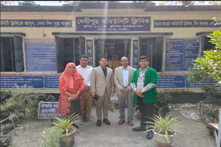 উপজেলা নির্বাহী অফিসার দেবীপুর কমিউনিটি ক্লিনিক পরিদর্শন