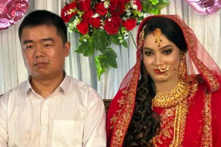 নীলফামারীর তরুণীকে বিয়ে করলেন চীনা যুবক