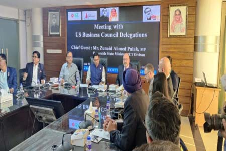 আইসিটি প্রতিমন্ত্রীর সাথে ইউএস-বাংলাদেশ বিজনেস কাউন্সিলের প্রতিনিধিদলের বৈঠক