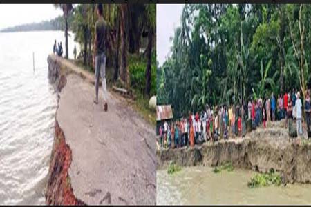 দীর্ঘ ৫১ বছরেও সেই পানগুছি নদীর স্বপ্নের বেড়িবাঁধের দেখা মেলেনি, ভাঙনে বিলীন হচ্ছে মোরেলগঞ্জের মানচিত্র