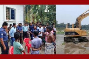 পঞ্চগড়ের বোদায় ভেকু মেশিন দিয়ে অবৈধ বালু উত্তোলনের দায়ে ৭০০০০ টাকা জরিমানা