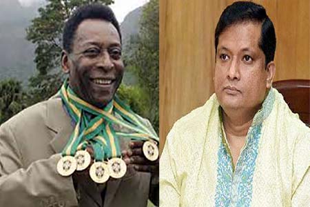 বিশ্ব ফুটবলের কিংবদন্তি পেলের মৃত্যুতে যুব ও ক্রীড়া প্রতিমন্ত্রীর গভীর শোক
