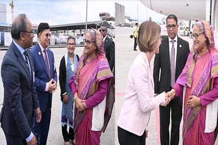 জেনেভায় পৌঁছেছেন প্রধানমন্ত্রী