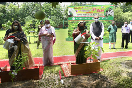 মুজিব আদর্শে বিশ্বাসীদের ৩টি করে গাছ লাগানোর আহব্বান প্রধানমন্ত্রীর