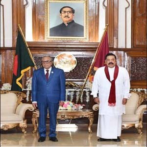 রাষ্ট্রপতির সাথে শ্রীলঙ্কার প্রধানমন্ত্রীর সাক্ষাৎ