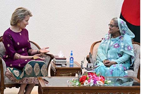 প্রধানমন্ত্রীর সঙ্গে সৌজন্য সাক্ষাৎ বেলজিয়ামের রানি মাথিল্ডের