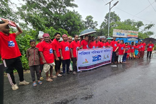 সড়কের আগাছা পরিষ্কার