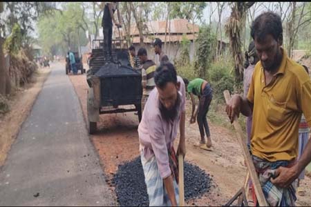 সড়ক নির্মাণে ব্যাপক অনিয়ম 