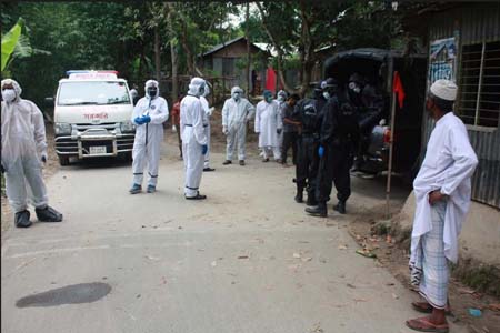 সালথায় করোনা রোগী সনাক্ত, বাড়ি লকডাউন