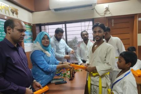 শ্যামনগরে ফাইটার ক্যারাতে ক্লাবের বেল্ট প্রদান অনুষ্ঠান
