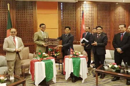 নৌপরিবহন প্রতিমন্ত্রী ও নেপালের বাণিজ্য মন্ত্রীর বৈঠক