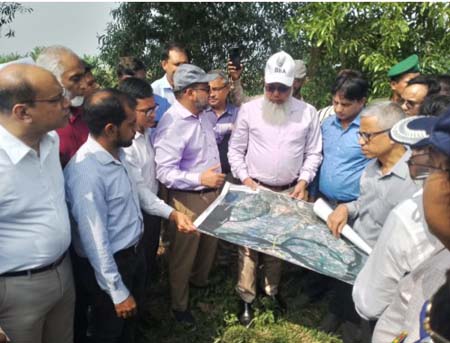 ধনাগোদা নদীর উপর সেতুর নির্মাণকাজ