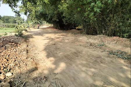 ঠিকাদারের অবহেলায় কালীগঞ্জে গ্রামীণ সড়ক