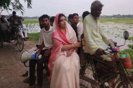অটোভ্যানে পূজামণ্ডপ পরিদর্শন