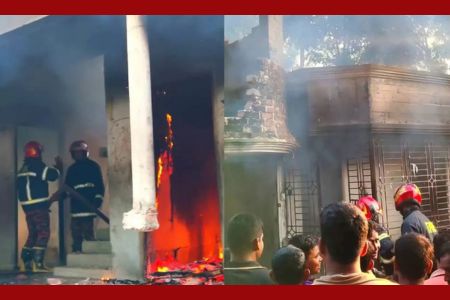 ছাত্রীকে ধর্ষণচেষ্টার অভিযোগে মাদ্রাসায় আগুন, শিক্ষক আটক