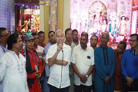 অশুভশক্তিকে পরাজিত করে শুভ শক্তিতে রূপান্তরিত করবে দুর্গাপূজা -উপদেষ্টা সুপ্রদীপ চাকমা
