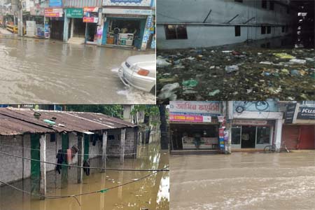 জলাবন্ধতা ও গরমে ভোগান্তিতে নগরবাসী