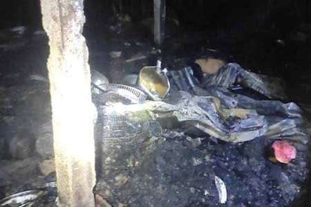 সিলেটে আগুনে পুড়ে ছাই