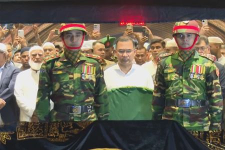 জমির উদ্দিন সরকারের জানাজায় প্রধানমন্ত্রীর অংশগ্রহণ