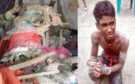 মূর্তি ভেঙ্গে পালানোর সময় যুবক আটক