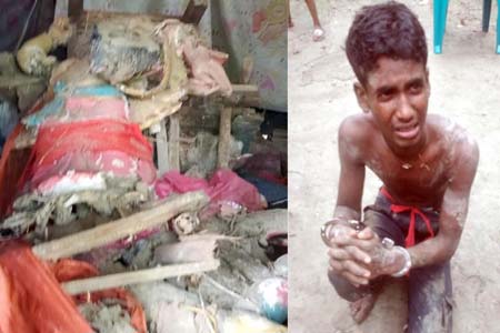 মূর্তি ভেঙ্গে পালানোর সময় যুবক আটক